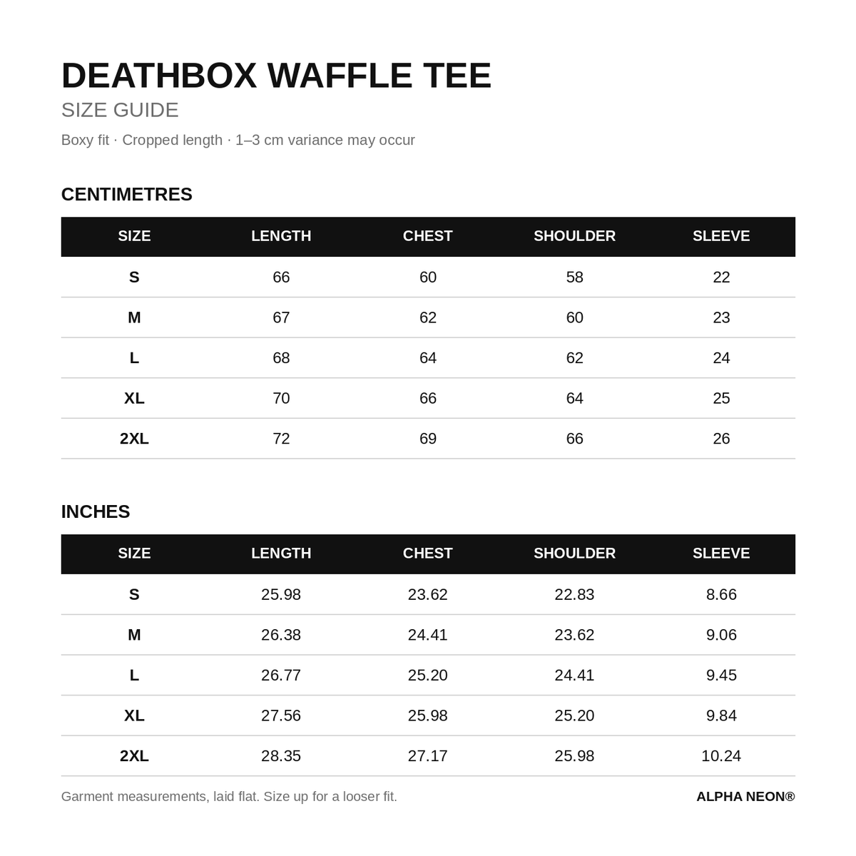 ALPHA NEON® "DEATHBOX" WAFFLE TEE