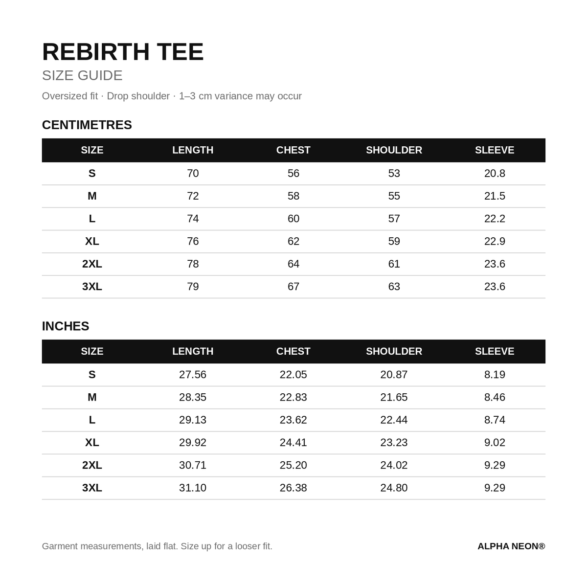 ALPHA NEON® "REBIRTH" TEE