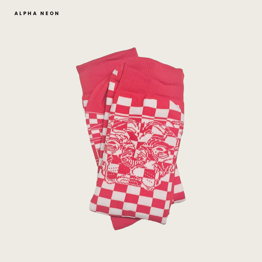 ALPHA NEON® "CHECKMATE" CREW SOCKS