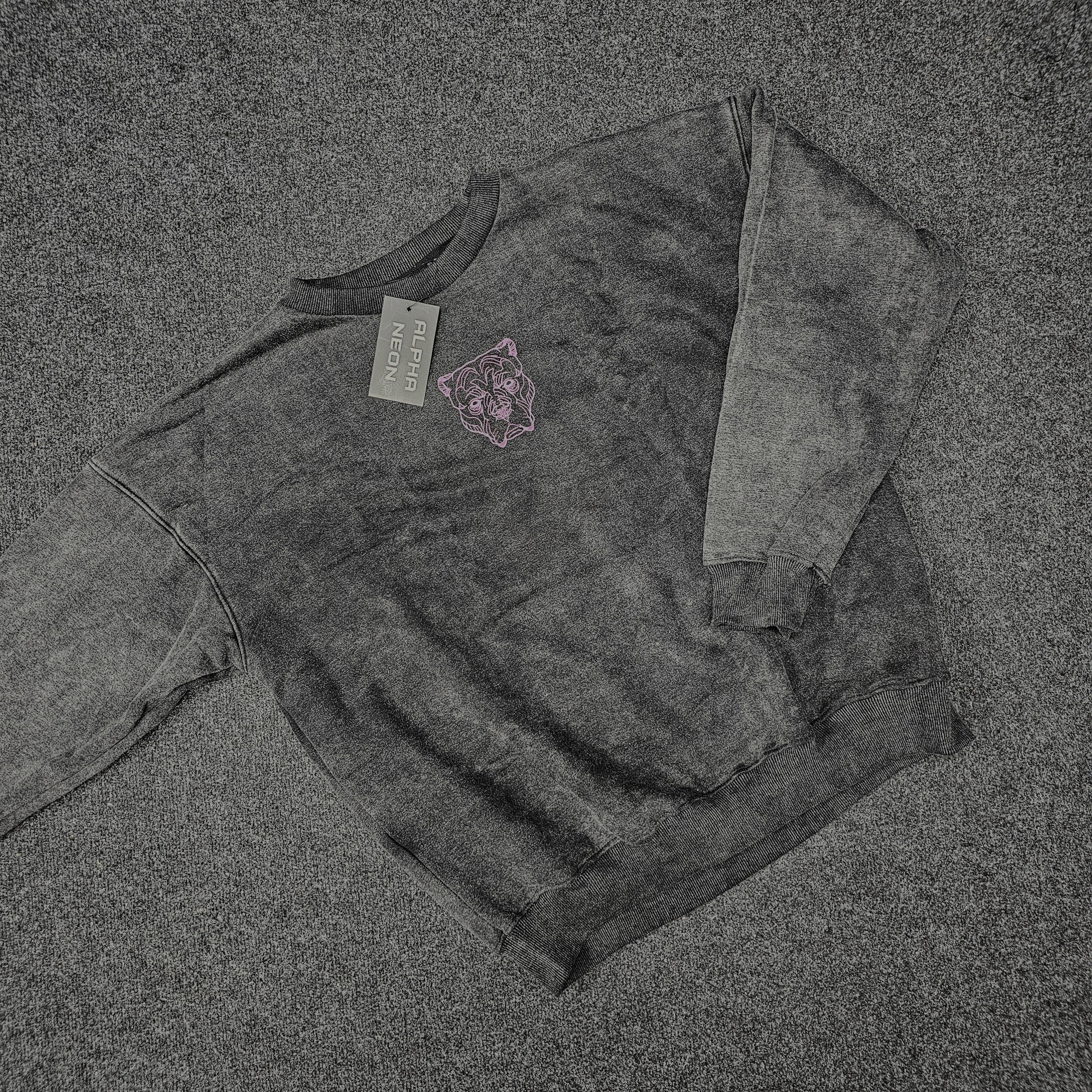 ALPHA NEON® "BIG A" ACIDWASH SWEATSHIRT