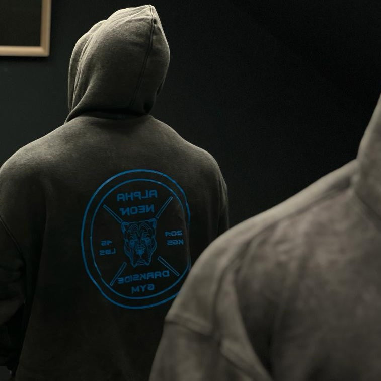 ALPHA NEON® DARKSIDE GYM ACID WASH HOODY