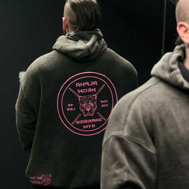 ALPHA NEON® DARKSIDE GYM ACID WASH HOODY