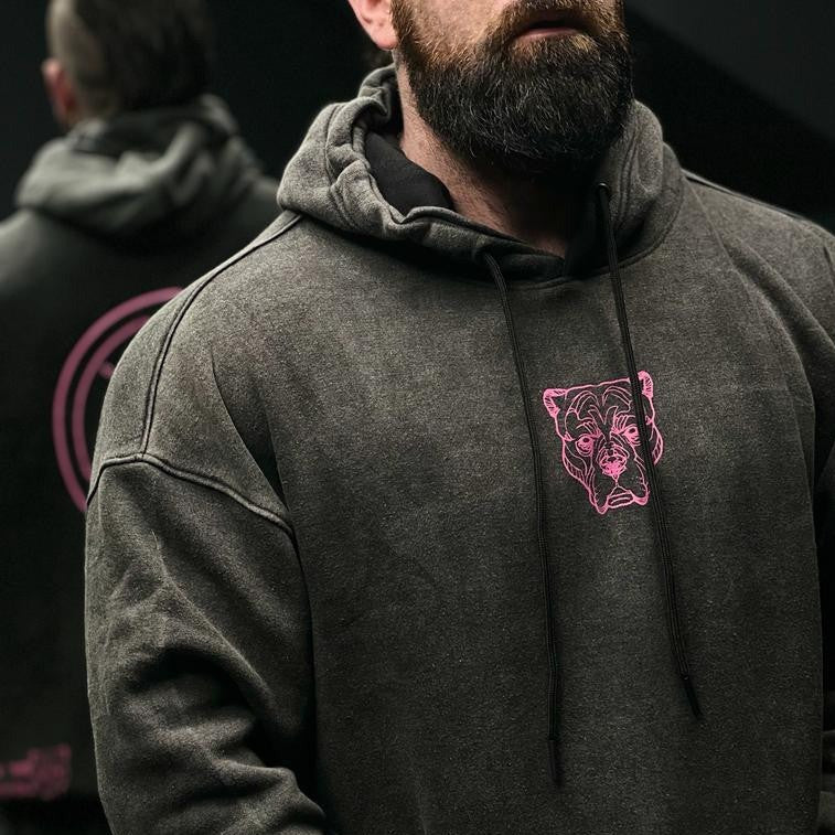 ALPHA NEON® DARKSIDE GYM ACID WASH HOODY