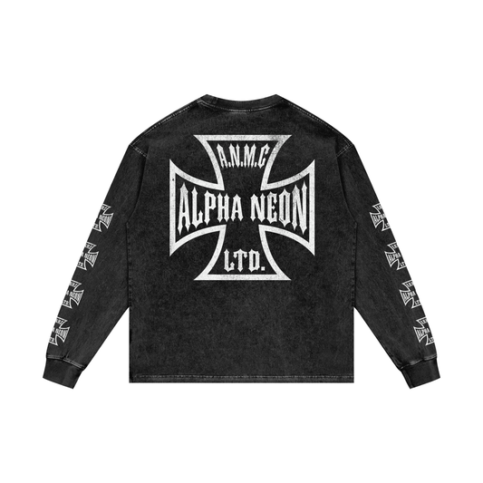 ALPHA NEON® "A.N.M.C" ACID WASH LONGSLEEVE