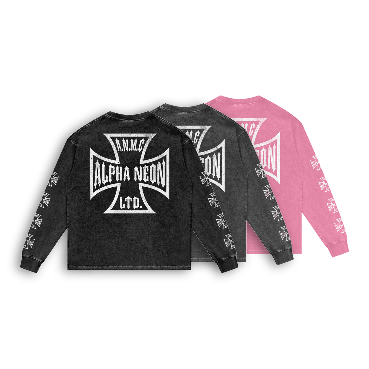 ALPHA NEON® "A.N.M.C" ACID WASH LONGSLEEVE