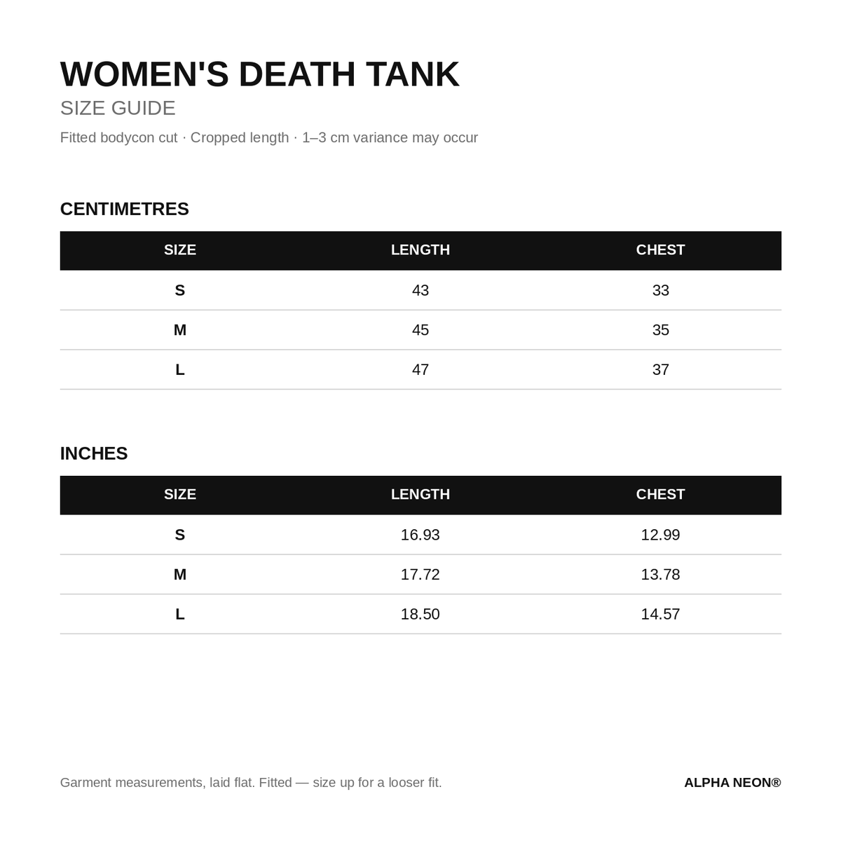 ALPHA NEON® WOMEN'S "DEATHTANK"