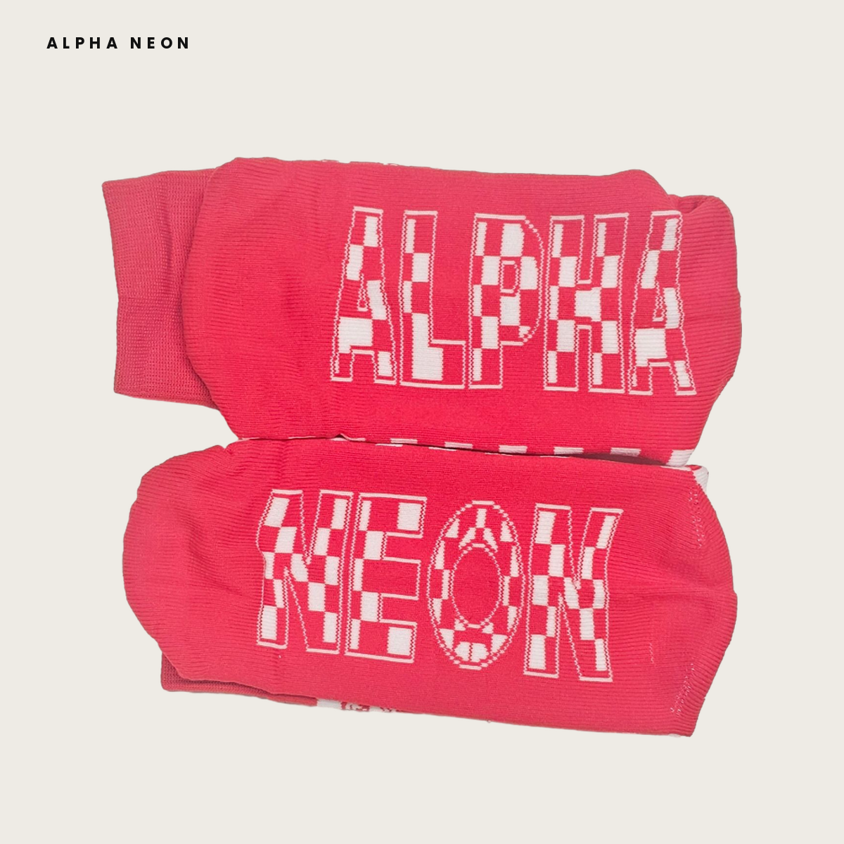 ALPHA NEON® "CHECKMATE" CREW SOCKS