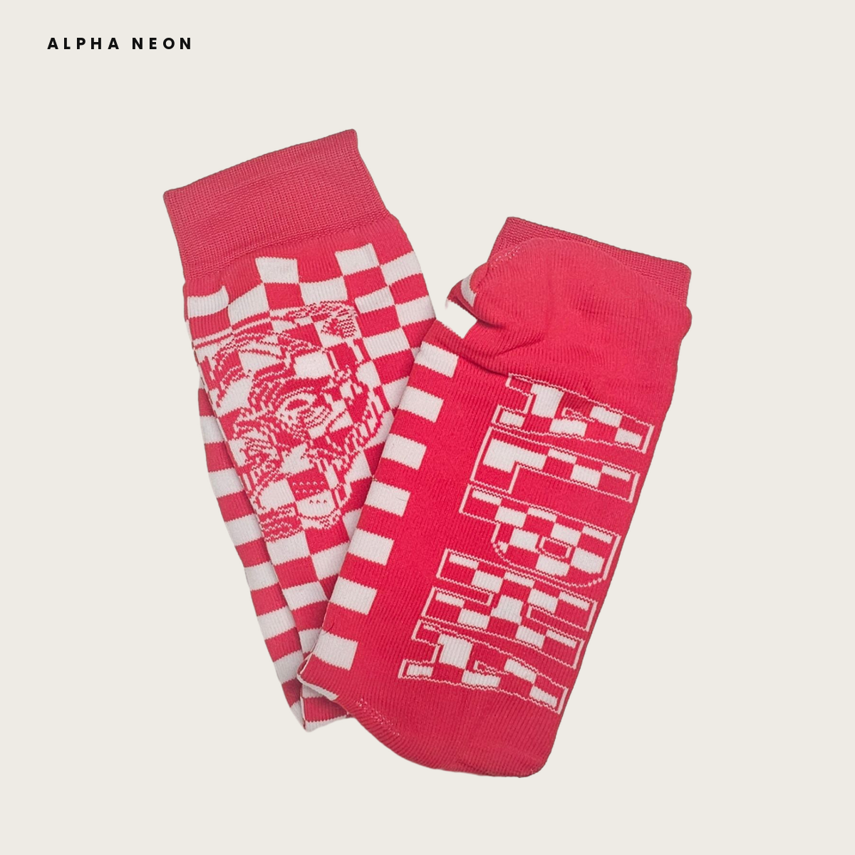 ALPHA NEON® "CHECKMATE" CREW SOCKS