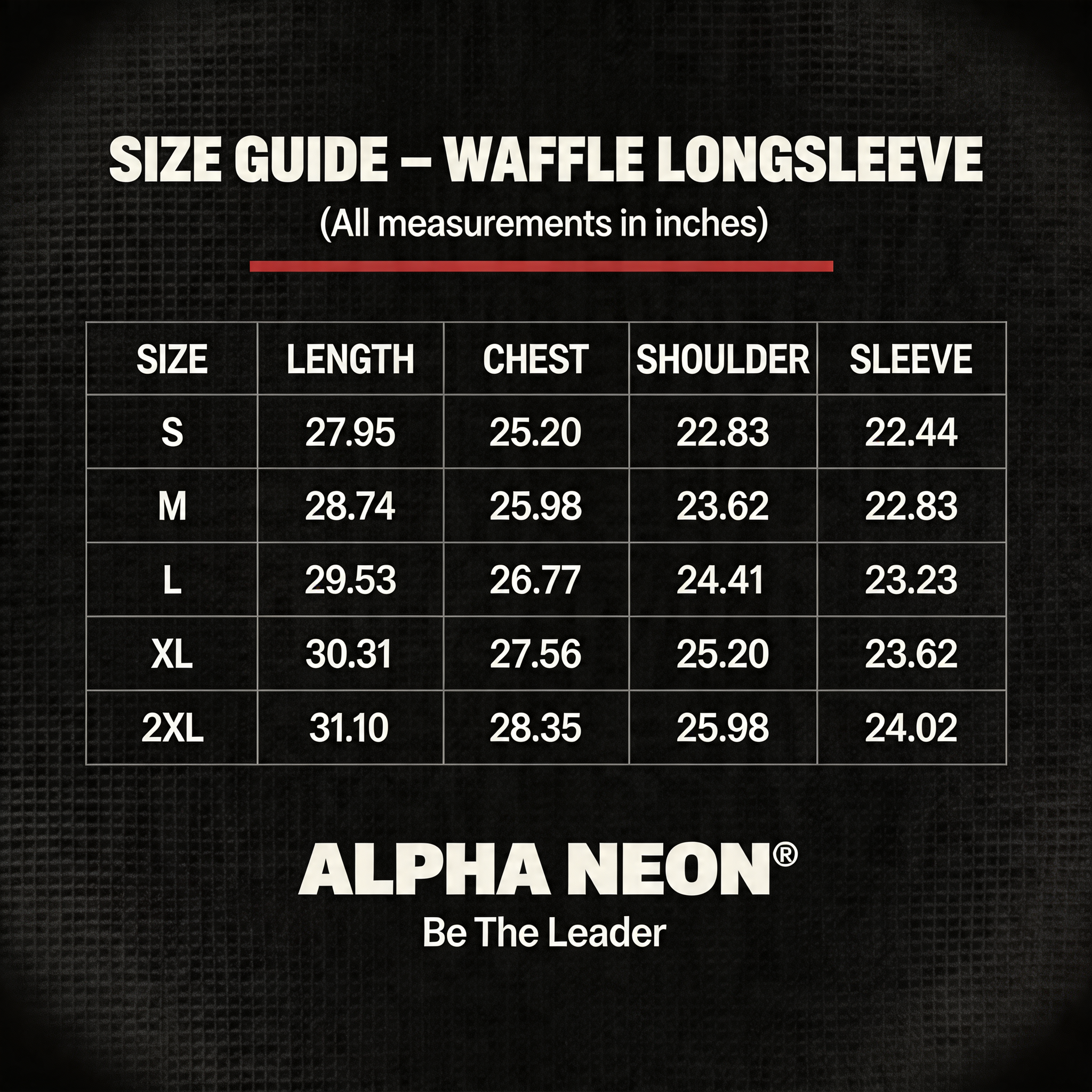 ALPHA NEON® WAFFLE LONGSLEEVE