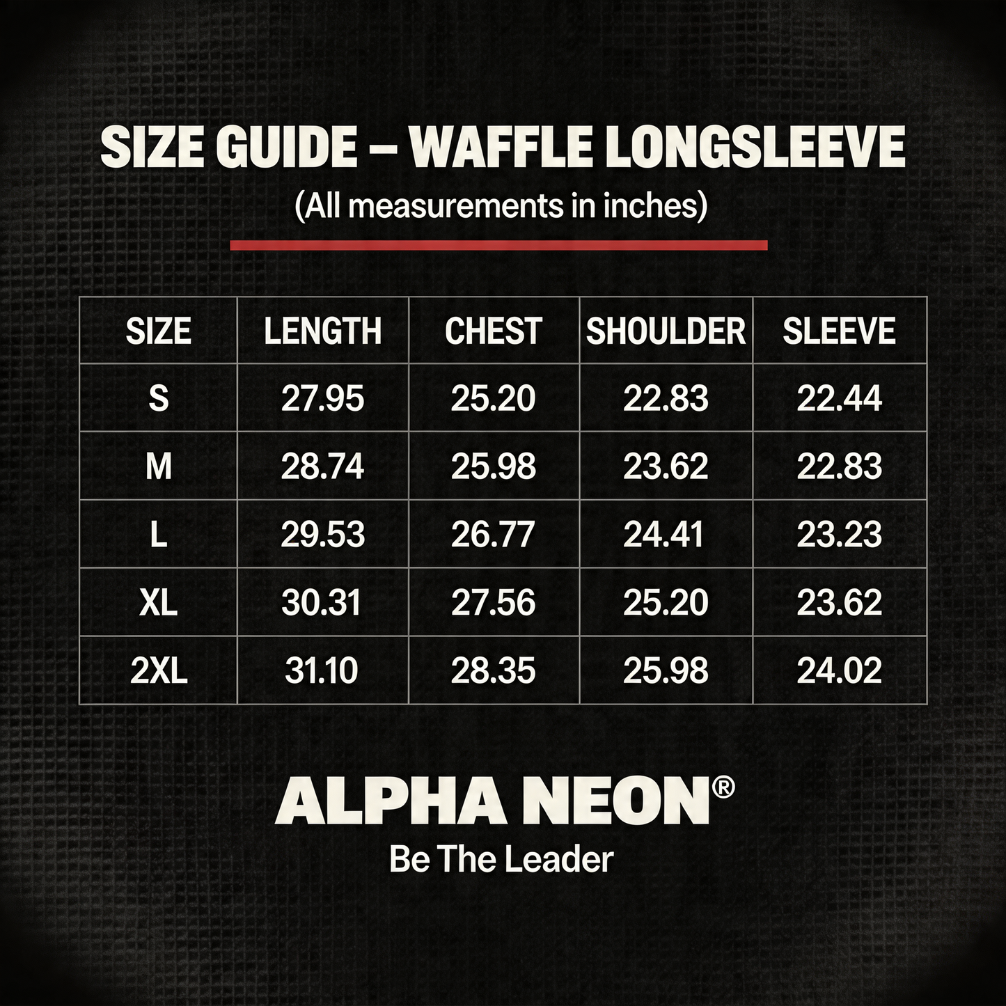 ALPHA NEON® WAFFLE LONGSLEEVE